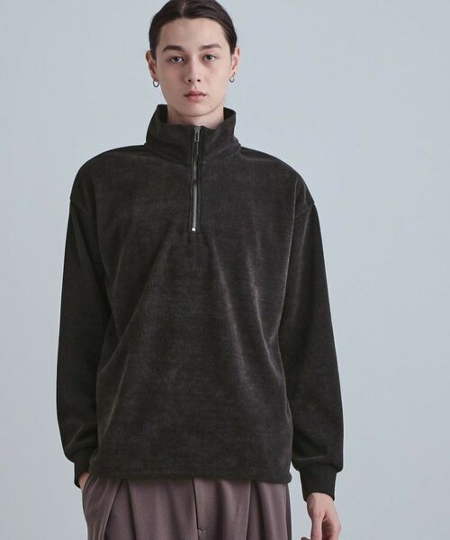 tk.TAKEO KIKUCHI / ティーケー タケオキクチ カットソー | コーデュロイハーフジップ | 詳細1