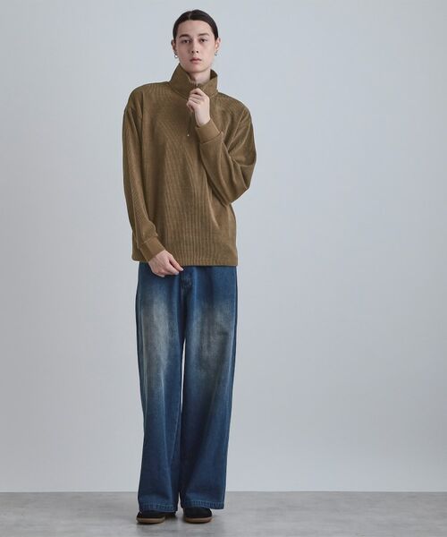 tk.TAKEO KIKUCHI / ティーケー タケオキクチ カットソー | コーデュロイハーフジップ | 詳細6