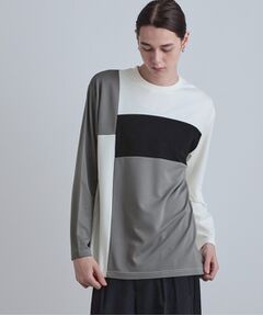 tk.TAKEO KIKUCHI / ティーケー タケオキクチ カットソー | スクエア切り替えカットソー