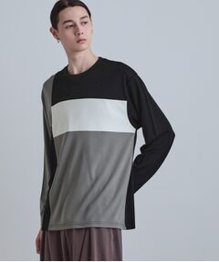 tk.TAKEO KIKUCHI / ティーケー タケオキクチ カットソー | スクエア切り替えカットソー