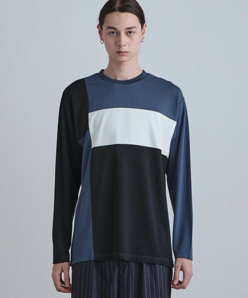 tk.TAKEO KIKUCHI / ティーケー タケオキクチ カットソー | スクエア切り替えカットソー | 詳細13