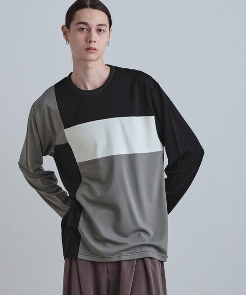 tk.TAKEO KIKUCHI / ティーケー タケオキクチ カットソー | スクエア切り替えカットソー | 詳細5