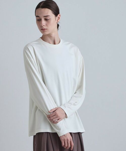 tk.TAKEO KIKUCHI / ティーケー タケオキクチ カットソー | クルーネックポンチカットソー（ホワイト(001)）