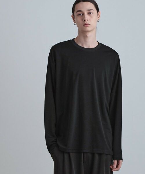 tk.TAKEO KIKUCHI / ティーケー タケオキクチ カットソー | クルーネックポンチカットソー（ブラック(019)）