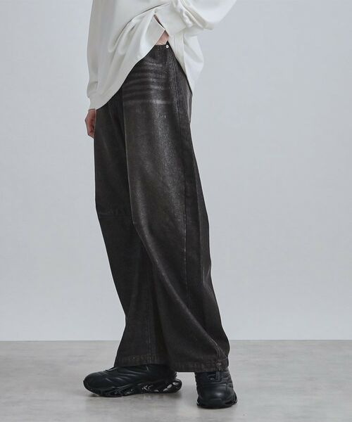 tk.TAKEO KIKUCHI / ティーケー タケオキクチ デニムパンツ | カーブステッチデニム(ブラック(019))