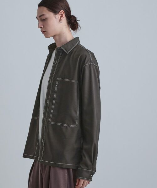 tk.TAKEO KIKUCHI / ティーケー タケオキクチ シャツ・ブラウス | 配色ステッチシャツ | 詳細1