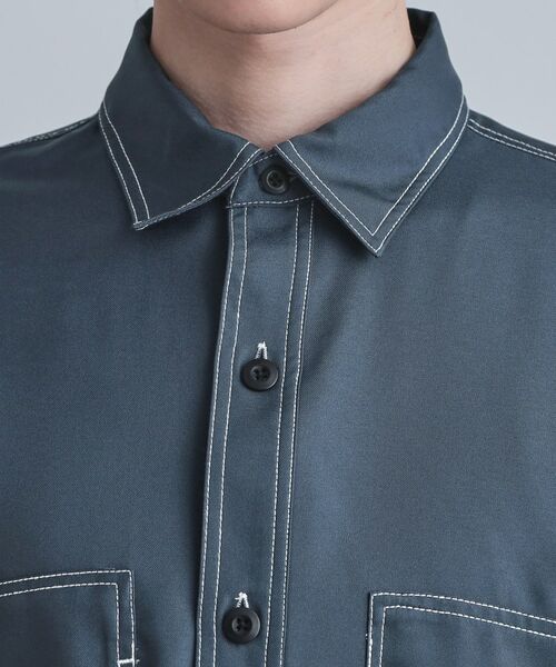 tk.TAKEO KIKUCHI / ティーケー タケオキクチ シャツ・ブラウス | 配色ステッチシャツ | 詳細16