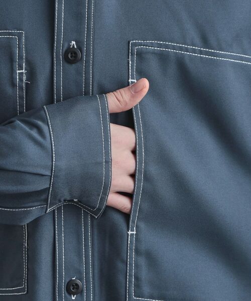 tk.TAKEO KIKUCHI / ティーケー タケオキクチ シャツ・ブラウス | 配色ステッチシャツ | 詳細18