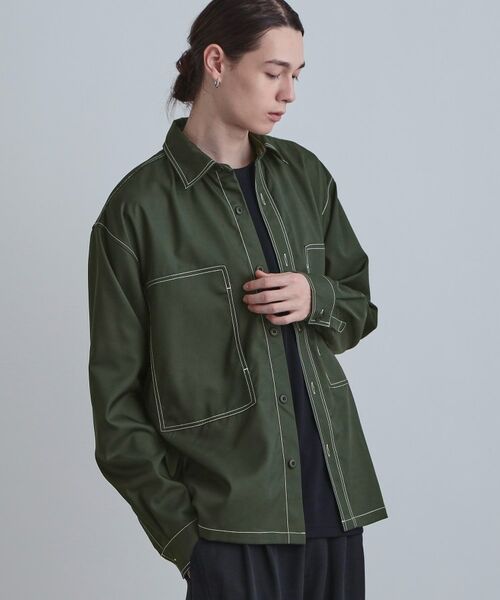 tk.TAKEO KIKUCHI / ティーケー タケオキクチ シャツ・ブラウス | 配色ステッチシャツ | 詳細5