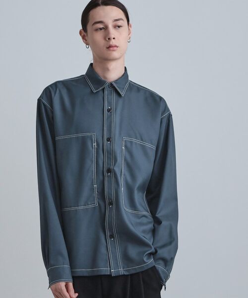 tk.TAKEO KIKUCHI / ティーケー タケオキクチ シャツ・ブラウス | 配色ステッチシャツ | 詳細9