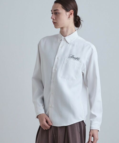 tk.TAKEO KIKUCHI / ティーケー タケオキクチ シャツ・ブラウス | バックデイジー刺繍シャツ | 詳細1