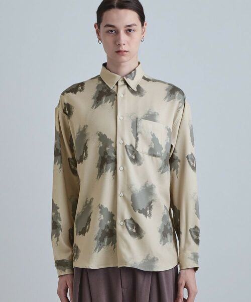 tk.TAKEO KIKUCHI / ティーケー タケオキクチ シャツ・ブラウス | スモークブラープリントシャツ | 詳細13