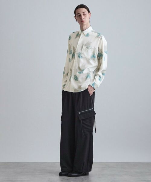 tk.TAKEO KIKUCHI / ティーケー タケオキクチ シャツ・ブラウス | スモークブラープリントシャツ | 詳細3