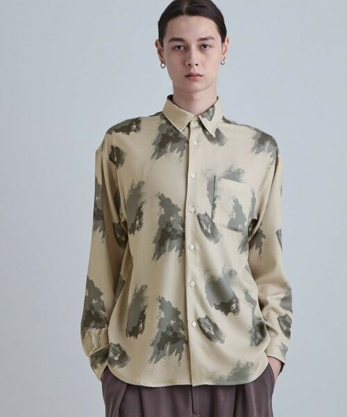 tk.TAKEO KIKUCHI / ティーケー タケオキクチ シャツ・ブラウス | スモークブラープリントシャツ | 詳細9