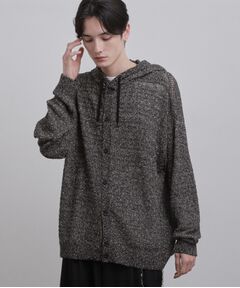 tk.TAKEO KIKUCHI / ティーケー タケオキクチ ニット・セーター | パターンドメッシュニットパーカー