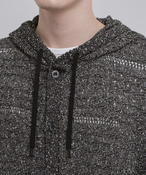 tk.TAKEO KIKUCHI / ティーケー タケオキクチ ニット・セーター | パターンドメッシュニットパーカー | 詳細13