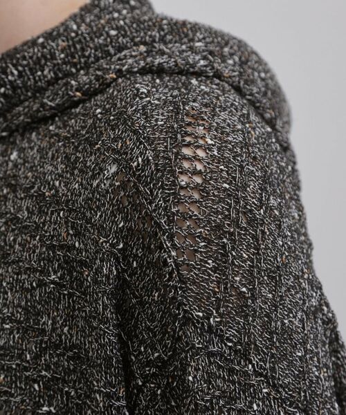 tk.TAKEO KIKUCHI / ティーケー タケオキクチ ニット・セーター | パターンドメッシュニットパーカー | 詳細23