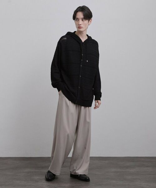 tk.TAKEO KIKUCHI / ティーケー タケオキクチ ニット・セーター | パターンドメッシュニットパーカー | 詳細3