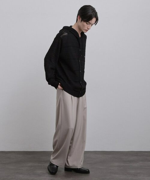 tk.TAKEO KIKUCHI / ティーケー タケオキクチ ニット・セーター | パターンドメッシュニットパーカー | 詳細4
