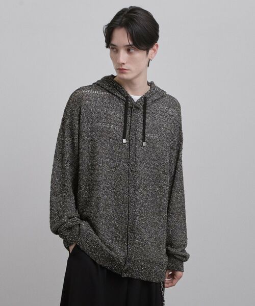 tk.TAKEO KIKUCHI / ティーケー タケオキクチ ニット・セーター | パターンドメッシュニットパーカー | 詳細6