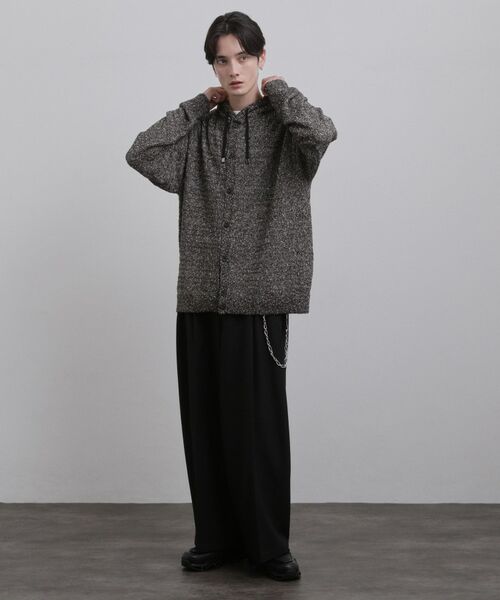 tk.TAKEO KIKUCHI / ティーケー タケオキクチ ニット・セーター | パターンドメッシュニットパーカー | 詳細7