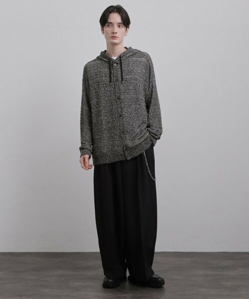 tk.TAKEO KIKUCHI / ティーケー タケオキクチ ニット・セーター | パターンドメッシュニットパーカー | 詳細8