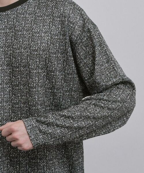 tk.TAKEO KIKUCHI / ティーケー タケオキクチ カットソー | スプリングツイードライクプリントカットソー | 詳細14