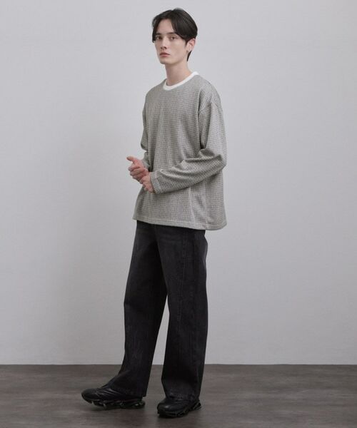 tk.TAKEO KIKUCHI / ティーケー タケオキクチ カットソー | スプリングツイードライクプリントカットソー | 詳細4