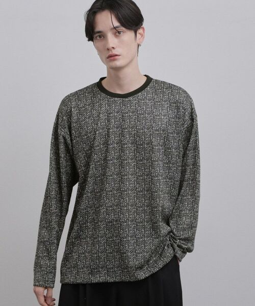 tk.TAKEO KIKUCHI / ティーケー タケオキクチ カットソー | スプリングツイードライクプリントカットソー | 詳細6