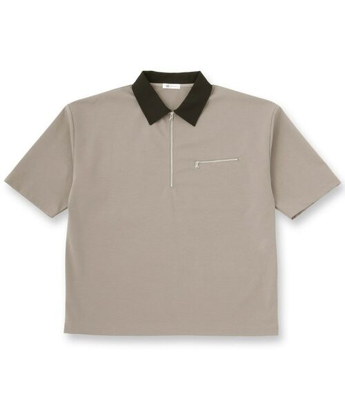 tk.TAKEO KIKUCHI / ティーケー タケオキクチ カットソー | 配色ハーフジップカットソー | 詳細1