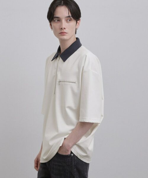 tk.TAKEO KIKUCHI / ティーケー タケオキクチ カットソー | 配色ハーフジップカットソー | 詳細2