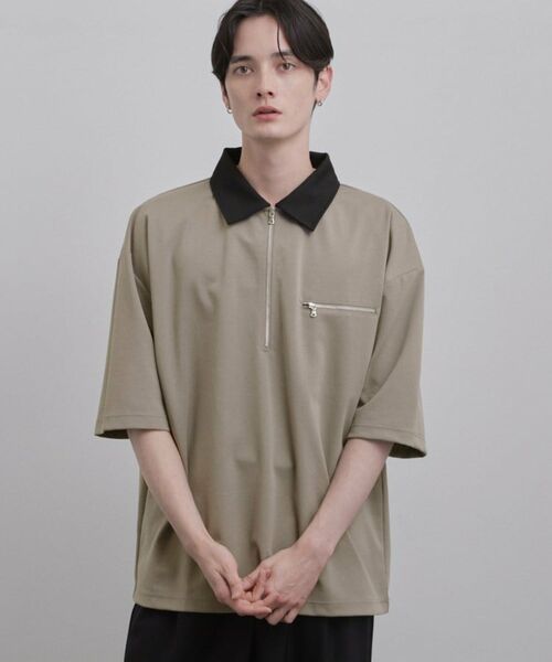 tk.TAKEO KIKUCHI / ティーケー タケオキクチ カットソー | 配色ハーフジップカットソー | 詳細6