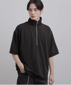 tk.TAKEO KIKUCHI / ティーケー タケオキクチ カットソー | ジョーゼットハーフジップ