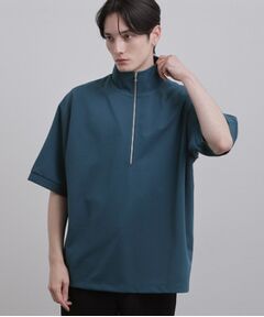 tk.TAKEO KIKUCHI / ティーケー タケオキクチ カットソー | ジョーゼットハーフジップ