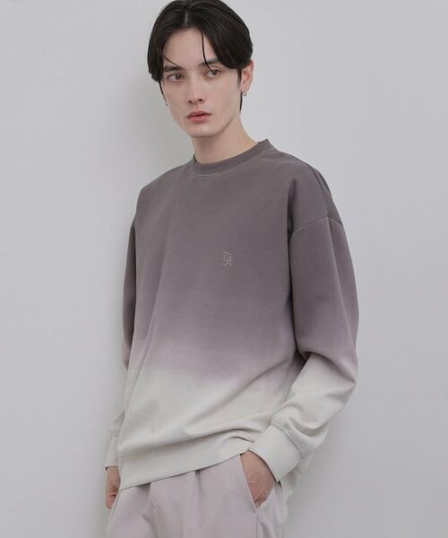 tk.TAKEO KIKUCHI / ティーケー タケオキクチ スウェット | グラデーションスウェット（ライトグレー(011)）