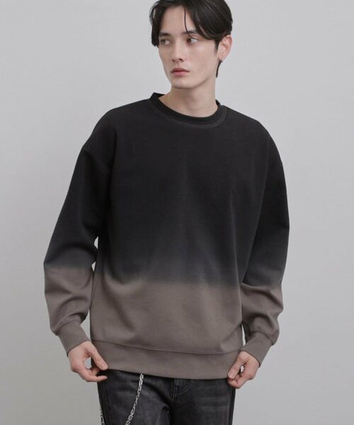 tk.TAKEO KIKUCHI / ティーケー タケオキクチ スウェット | グラデーションスウェット（チャコールグレー(014)）
