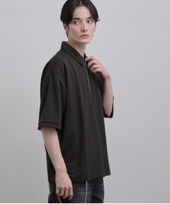 tk.TAKEO KIKUCHI / ティーケー タケオキクチ カットソー | ジョーゼットハーフジップポロカットソー