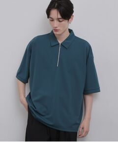 tk.TAKEO KIKUCHI / ティーケー タケオキクチ カットソー | ジョーゼットハーフジップポロカットソー