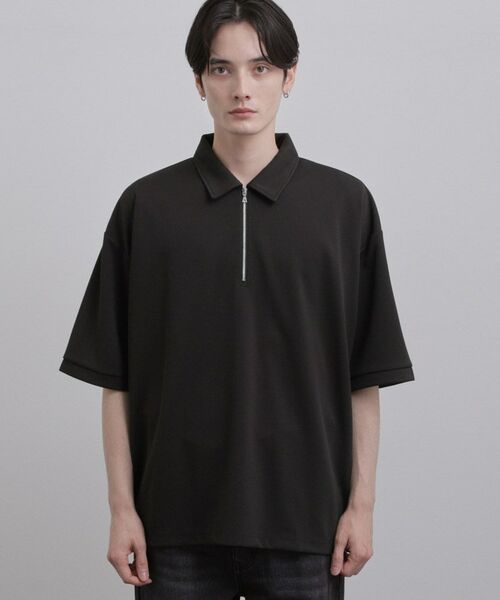 tk.TAKEO KIKUCHI / ティーケー タケオキクチ カットソー | ジョーゼットハーフジップポロカットソー | 詳細14