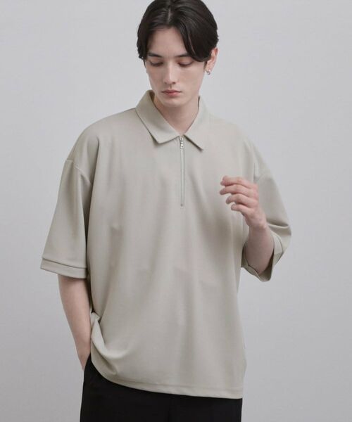 tk.TAKEO KIKUCHI / ティーケー タケオキクチ カットソー | ジョーゼットハーフジップポロカットソー | 詳細2