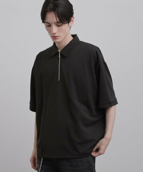 tk.TAKEO KIKUCHI / ティーケー タケオキクチ カットソー | ジョーゼットハーフジップポロカットソー | 詳細6