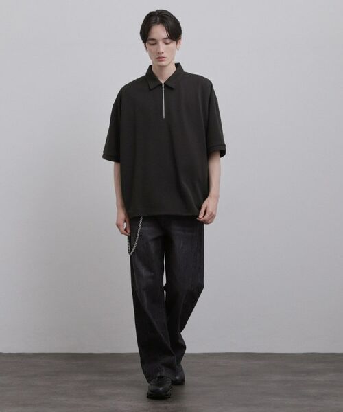 tk.TAKEO KIKUCHI / ティーケー タケオキクチ カットソー | ジョーゼットハーフジップポロカットソー | 詳細8