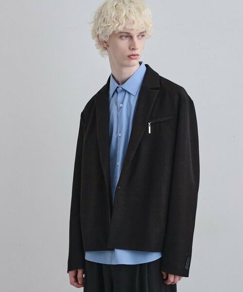 tk.TAKEO KIKUCHI / ティーケー タケオキクチ テーラードジャケット | 【セットアップ対応】クロップドジャケット（ブラック(019)）