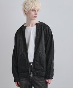 tk.TAKEO KIKUCHI / ティーケー タケオキクチ レザーブルゾン・ジャケット | 【セットアップ対応】デニムフードブルゾン