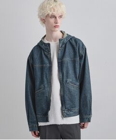 tk.TAKEO KIKUCHI / ティーケー タケオキクチ レザーブルゾン・ジャケット | 【セットアップ対応】デニムフードブルゾン