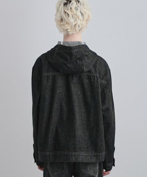 tk.TAKEO KIKUCHI / ティーケー タケオキクチ レザーブルゾン・ジャケット | 【セットアップ対応】デニムフードブルゾン | 詳細12