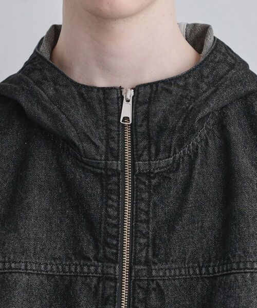 tk.TAKEO KIKUCHI / ティーケー タケオキクチ レザーブルゾン・ジャケット | 【セットアップ対応】デニムフードブルゾン | 詳細13