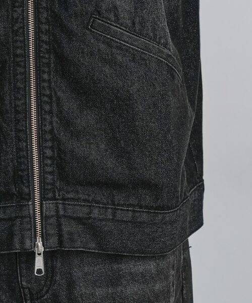tk.TAKEO KIKUCHI / ティーケー タケオキクチ レザーブルゾン・ジャケット | 【セットアップ対応】デニムフードブルゾン | 詳細16