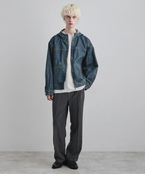 tk.TAKEO KIKUCHI / ティーケー タケオキクチ レザーブルゾン・ジャケット | 【セットアップ対応】デニムフードブルゾン | 詳細7