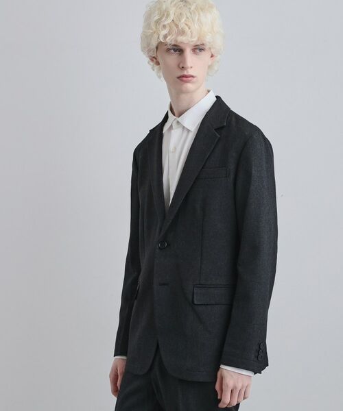 tk.TAKEO KIKUCHI / ティーケー タケオキクチ セットアップ | 【上下2点セット】洗えるピンヘッドストレッチセットアップ/ビジネスOK（ブラック(019)）